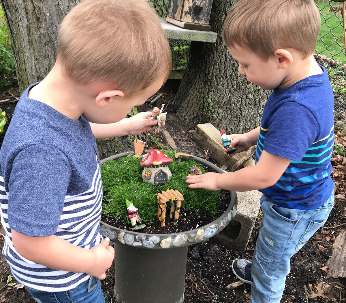 making a fairy garden