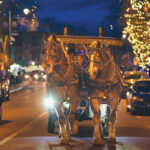 horse-drawn carriage rides at IceFest, Chambersburg, PA