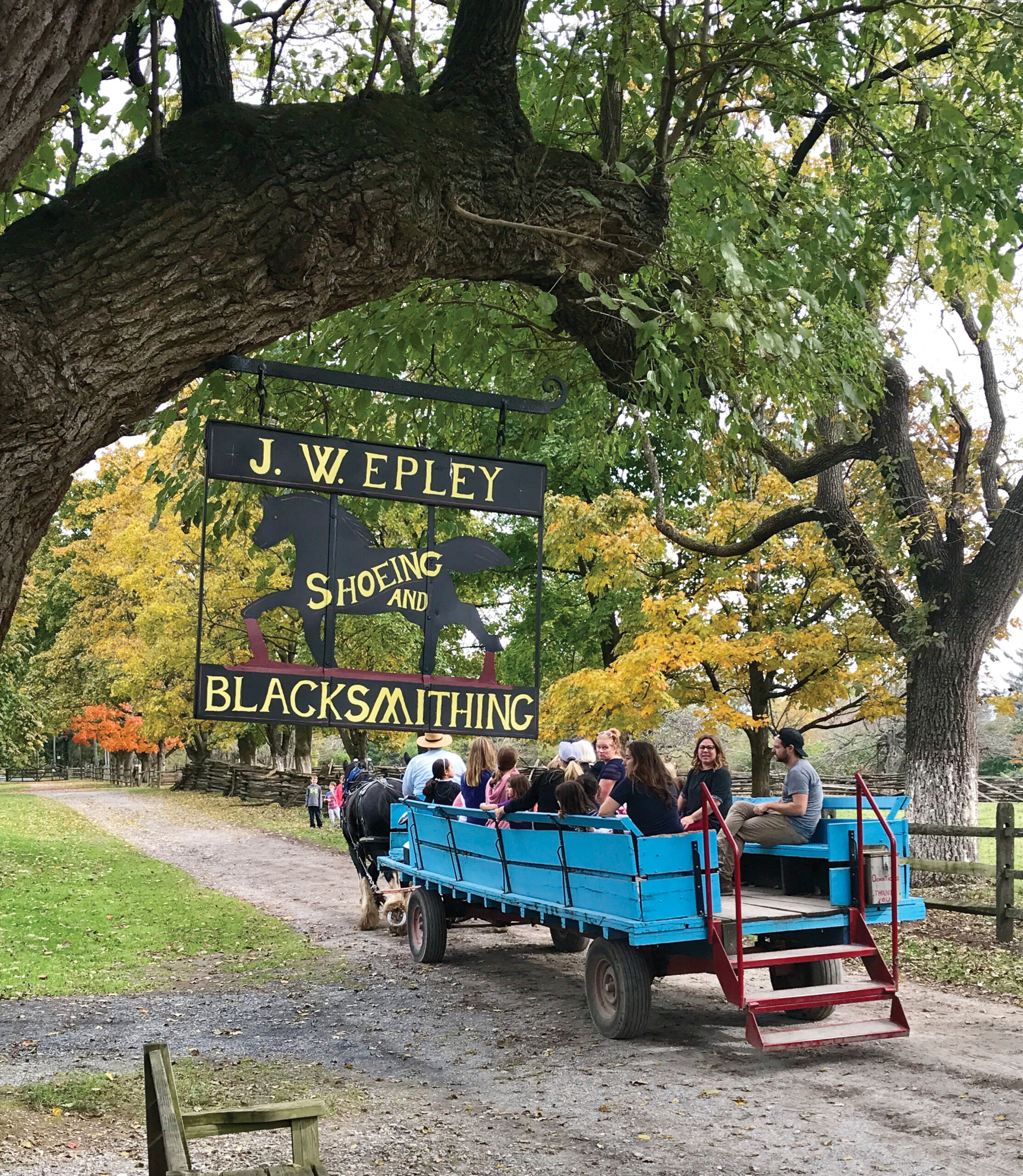 Wagon ride at Landis Valley Village Farm Museum